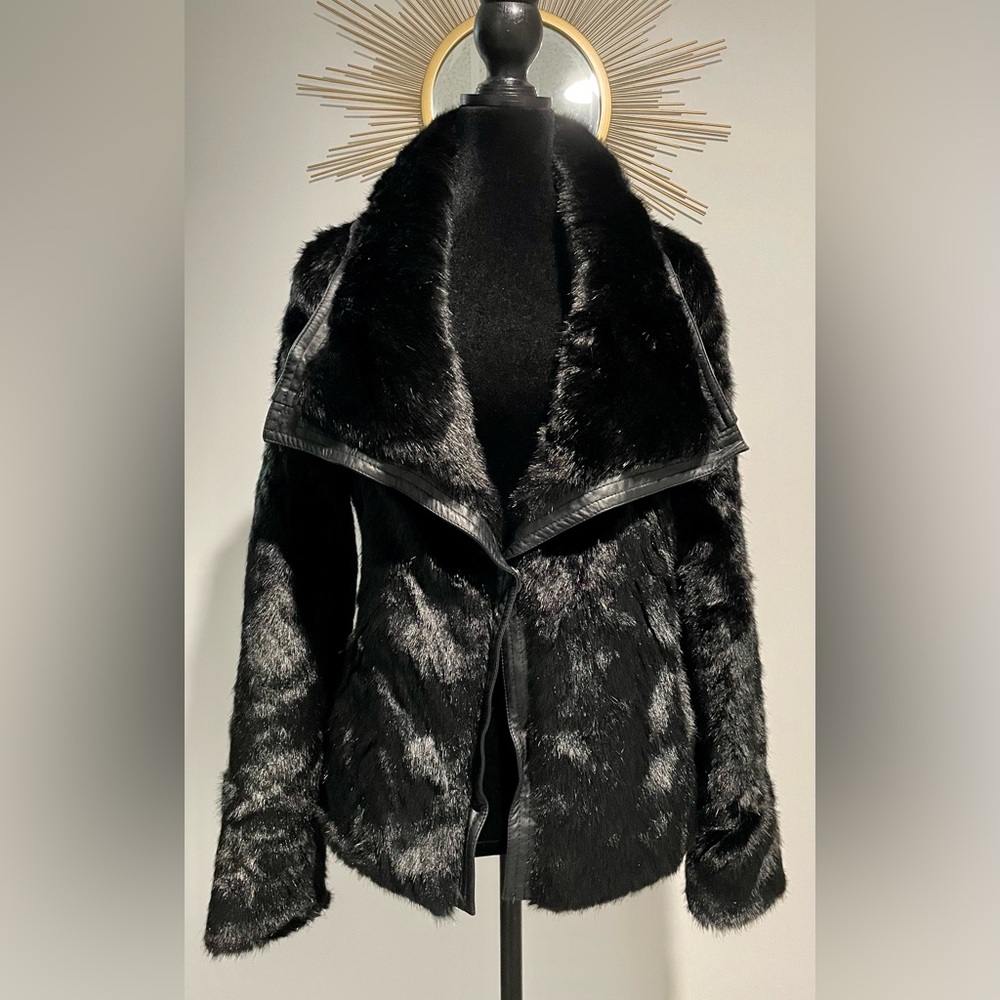 Bebe faux fur jacket, Medium, Like New